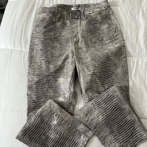 Shimmery snake print jeans